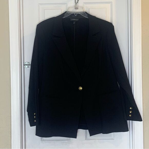 Lane Bryant The Bryant Blazer Black with Gold Buttons Size 26 - Picture 1 of 9